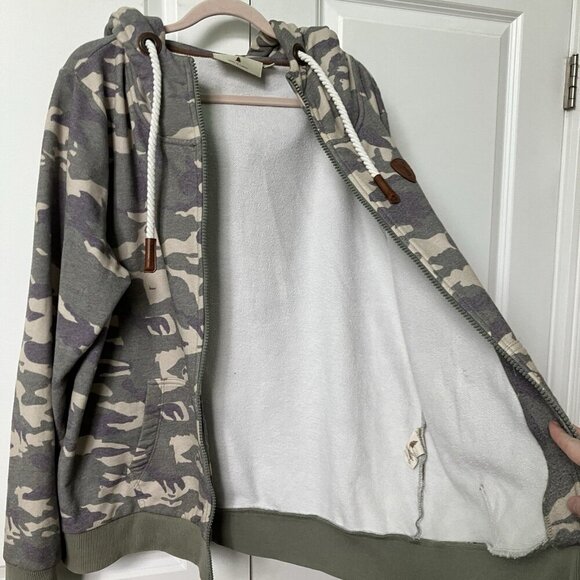 Wanakome Hoodie Camo Full Zip Mens XL Outdoor Made in Turkey - Picture 9 of 13